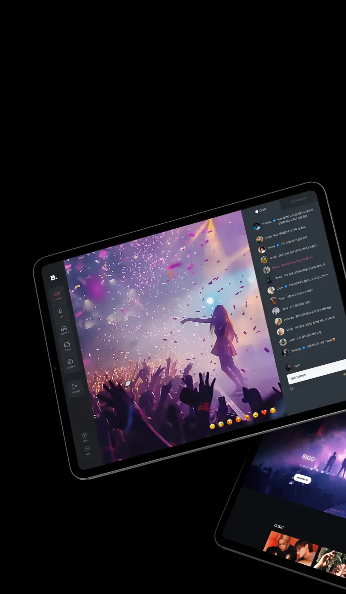 신보・월드투어를 위한
쇼케이스 공간.